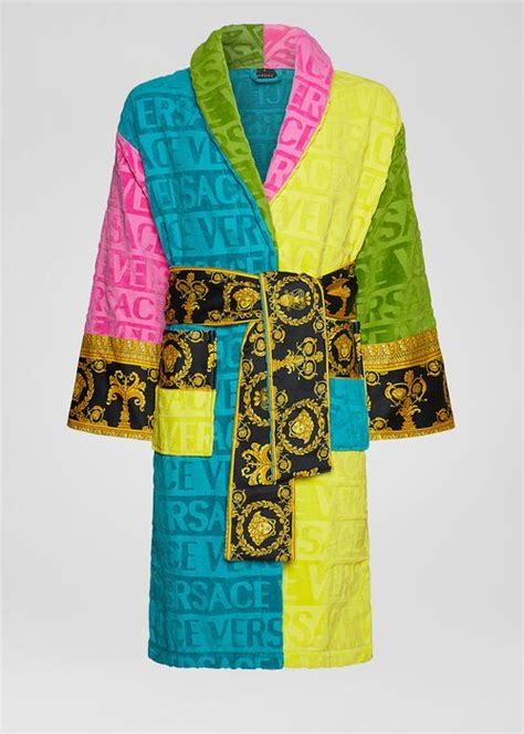 multi color versace replica robe women|versace baroque bathrobe.